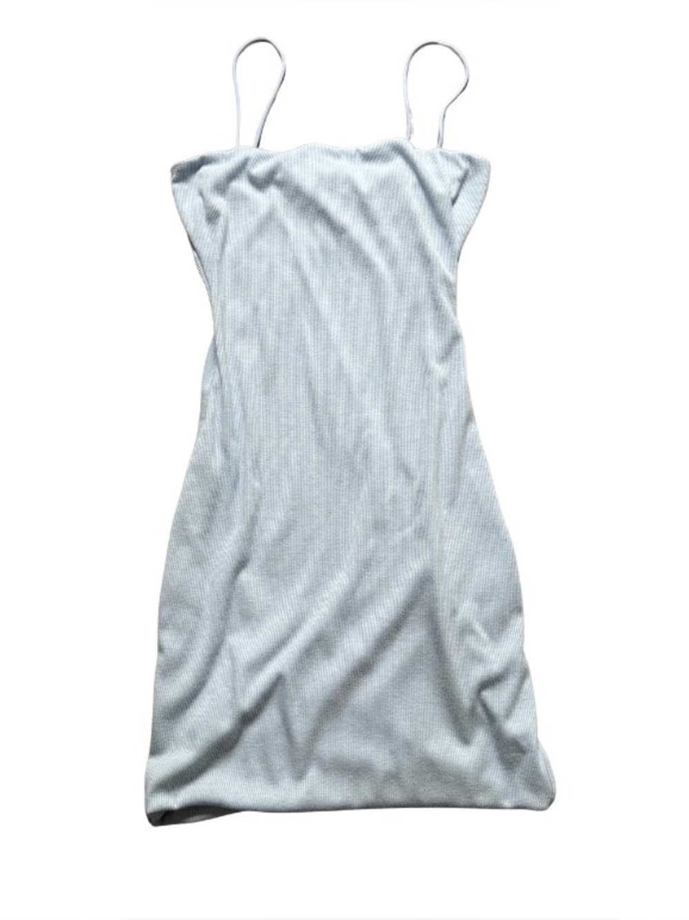 Love Tree Pale Blue Ribbed Tank Top